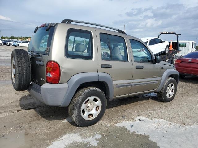 1J4GK48K84W255028 - 2004 JEEP LIBERTY SPORT TAN photo 3