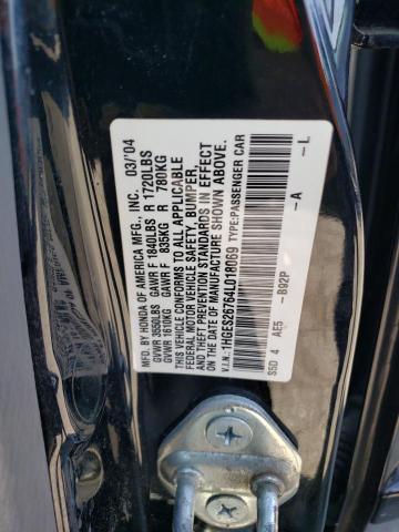 1HGES26764L018069 - 2004 HONDA CIVIC EX BLACK photo 13