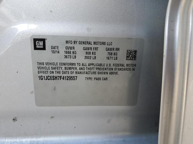 1G1JC6SH7F4129557 - 2015 CHEVROLET SONIC LT SILVER photo 12