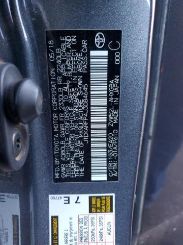 JTDKARFP4J3084645 - 2018 TOYOTA PRIUS PRIM 灰色 照片 13