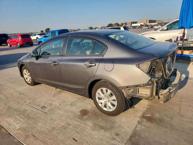 2HGFB2F59CH504602 - 2012 HONDA CIVIC LX GRAY photo 2