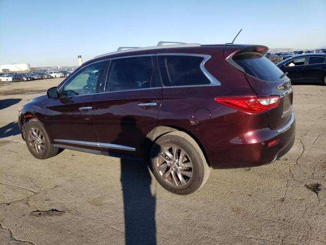 5N1AL0MM0EC547246 - 2014 INFINITI QX60 BURGUNDY photo 2