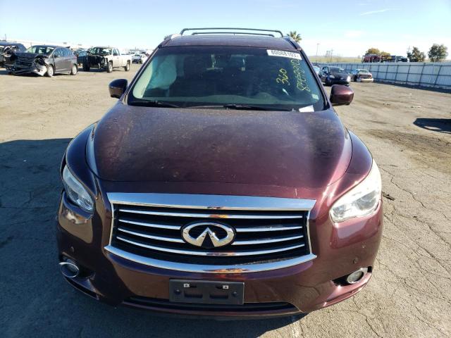 5N1AL0MM0EC547246 - 2014 INFINITI QX60 BURGUNDY photo 5