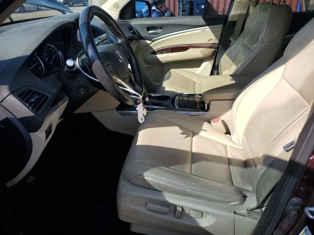 5FRYD4H26FB015549 - 2015 ACURA MDX MAROON photo 7