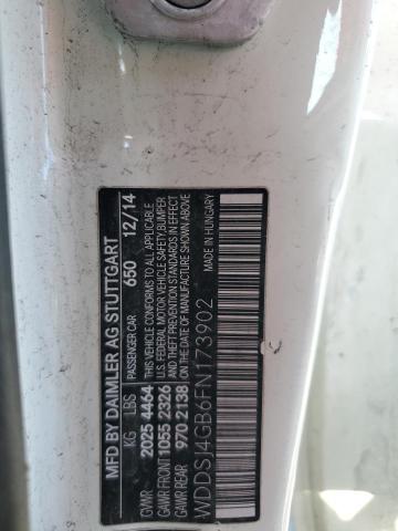 WDDSJ4GB6FN173902 - 2015 MERCEDES-BENZ CLA 250 4MATIC WHITE photo 13