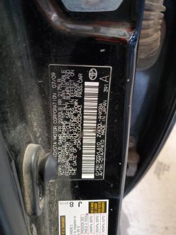 JTDKN3DU0A0025443 - 2010 TOYOTA PRIUS შავი ფოტო 12