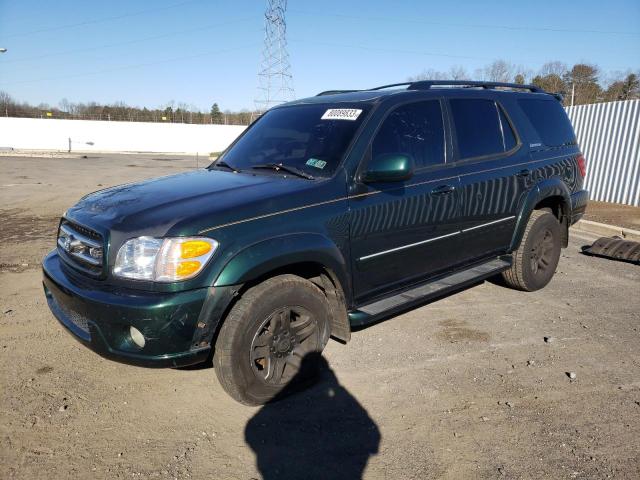 5TDBT48A33S150383 - 2003 TOYOTA SEQUOIA LIMITED GREEN photo 1