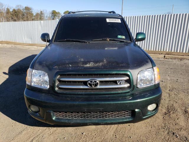 5TDBT48A33S150383 - 2003 TOYOTA SEQUOIA LIMITED GREEN photo 5