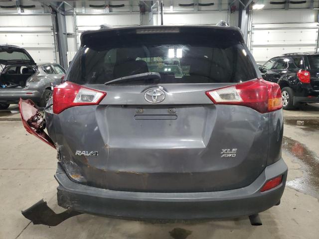 JTMRFREV6DD009346 - 2013 TOYOTA RAV4 XLE GRAY photo 6