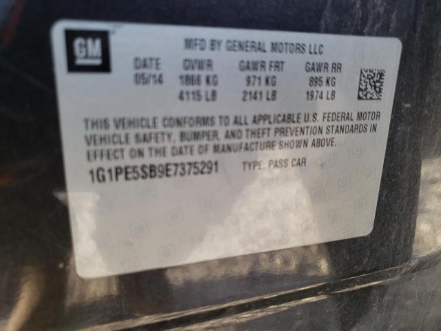 1G1PE5SB9E7375291 - 2014 CHEVROLET CRUZE LT BLACK photo 13