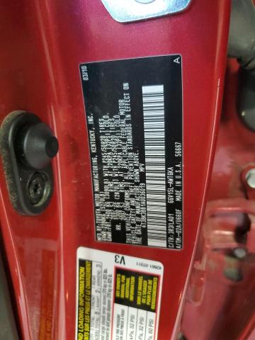 4T3BK3BB1AU036019 - 2010 TOYOTA VENZA RED photo 12