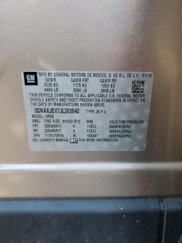 3GNAXJEV7JL263642 - 2018 CHEVROLET EQUINOX LT Qəhvəyi foto 14