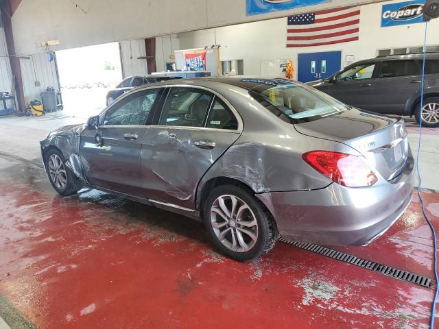 55SWF4KB9HU186969 - 2017 MERCEDES-BENZ C 300 4MATIC GRAY photo 2