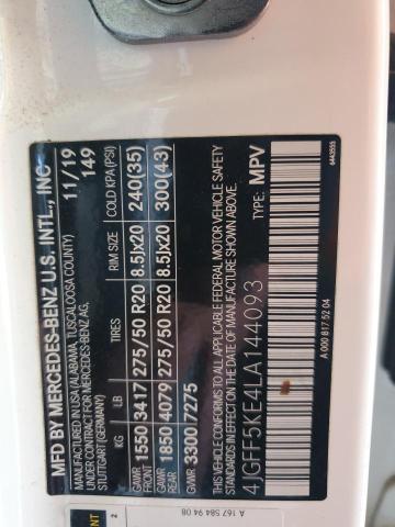 4JGFF5KE4LA144093 - 2020 MERCEDES-BENZ GLS 450 4MATIC WHITE photo 13