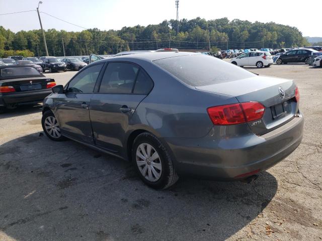 3VW2K7AJ1EM224575 - 2014 VOLKSWAGEN JETTA BASE GRAY photo 2