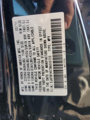 5J8TB1H57BA005725 - 2011 ACURA RDX TECHNOLOGY 黑色 照片 12