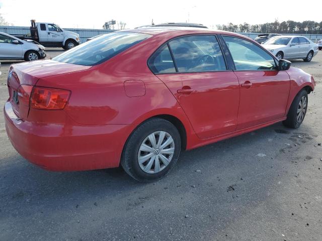 3VW2K7AJ1DM208682 - 2013 VOLKSWAGEN JETTA BASE RED photo 3