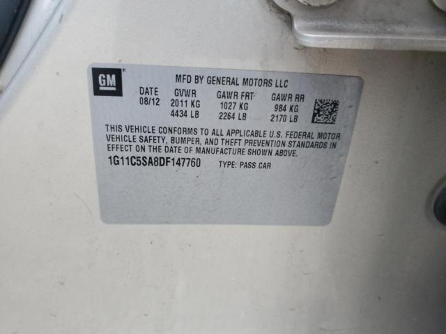 1G11C5SA8DF147760 - 2013 CHEVROLET MALIBU 1LT Qızıl foto 12