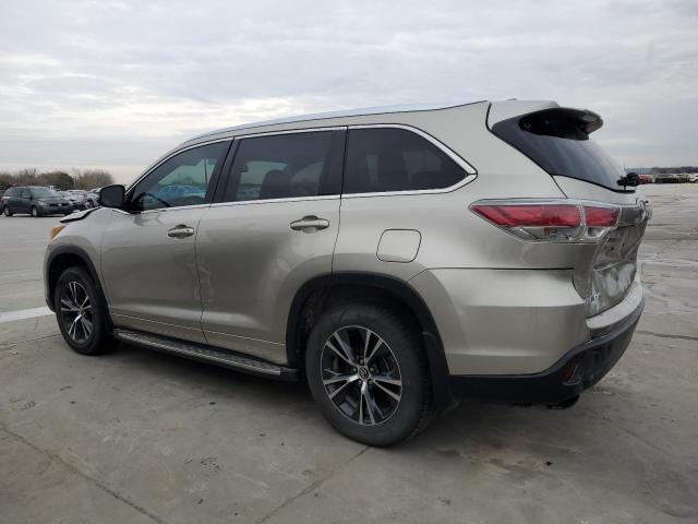 5TDKKRFH9GS504901 - 2016 TOYOTA HIGHLANDER XLE BEIGE photo 2