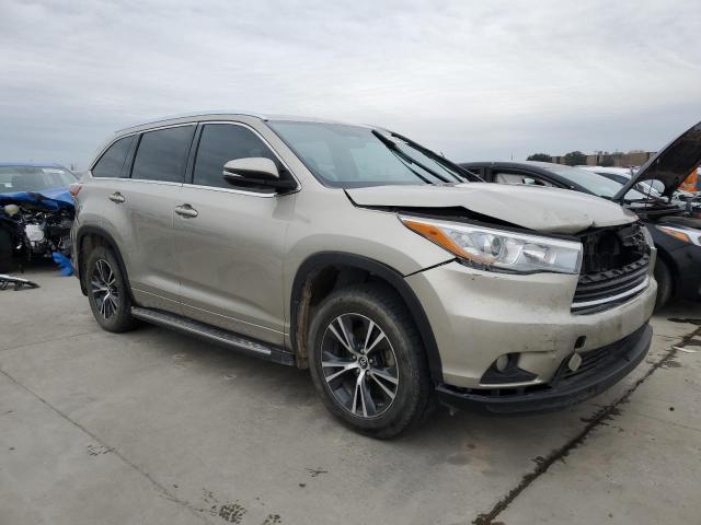 5TDKKRFH9GS504901 - 2016 TOYOTA HIGHLANDER XLE BEIGE photo 4