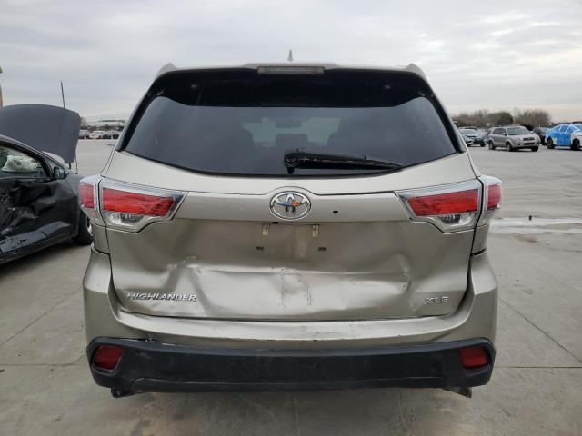 5TDKKRFH9GS504901 - 2016 TOYOTA HIGHLANDER XLE BEIGE photo 6