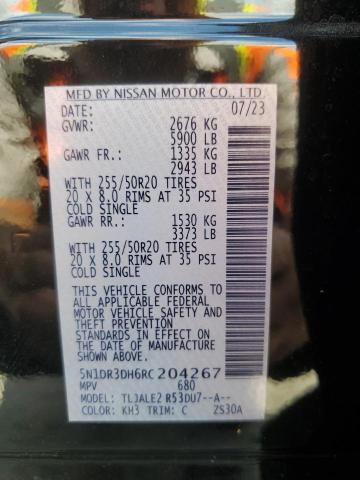 5N1DR3DH6RC204267 - 2024 NISSAN PATHFINDER PLATINUM Schwarz Foto 13