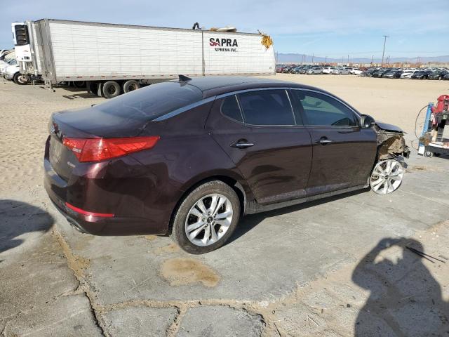 KNAGN4A75B5118664 - 2011 KIA OPTIMA EX BURGUNDY photo 3