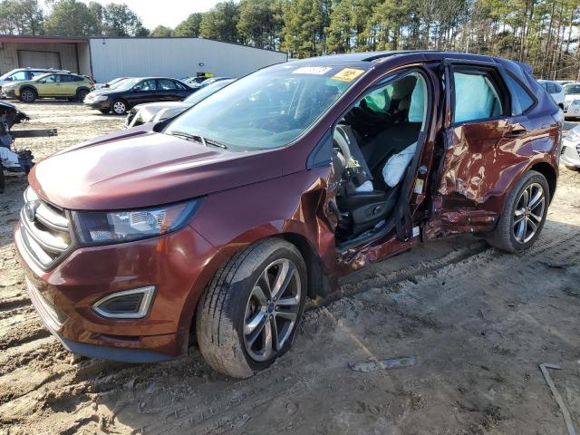 2FMTK4APXFBB37704 - 2015 FORD EDGE SPORT MAROON photo 1