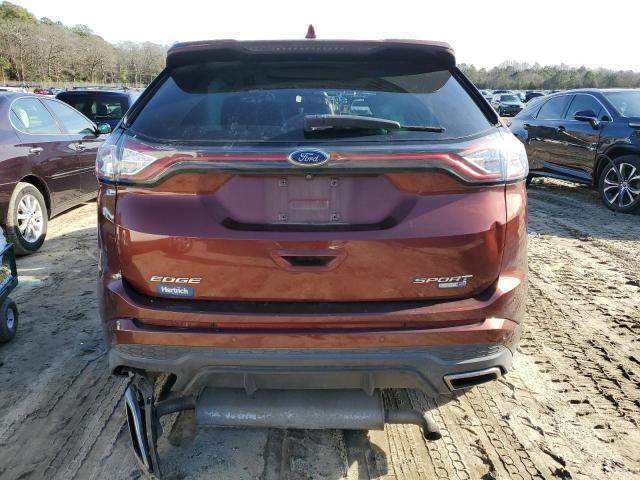 2FMTK4APXFBB37704 - 2015 FORD EDGE SPORT MAROON photo 6