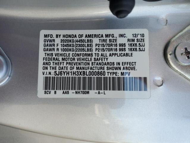 5J6YH1H3XBL000860 - 2011 HONDA ELEMENT LX SILVER photo 12