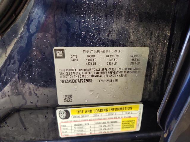 1G1ZA5E07AF272661 - 2010 CHEVROLET MALIBU LS أزرق صورة 12