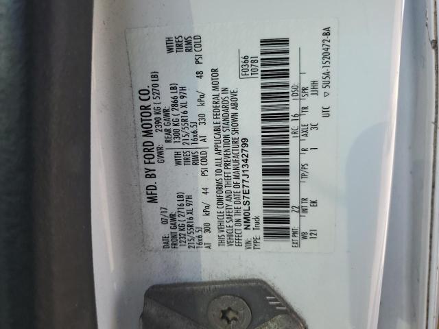 NM0LS7E77J1342799 - 2018 FORD TRANSIT CO XL თეთრი ფოტო 14