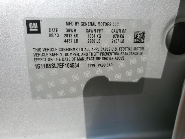 1G11B5SL7EF104534 - 2014 CHEVROLET MALIBU LS SILVER photo 12