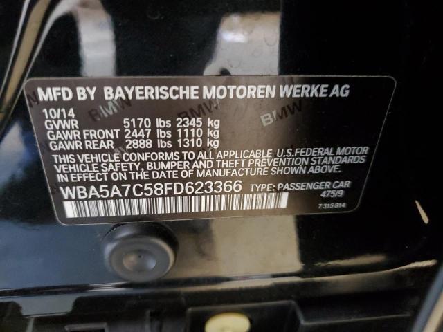 WBA5A7C58FD623366 - 2015 BMW 528 XI BLACK photo 13