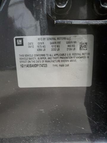 1G11A5SA8DF174723 - 2013 CHEVROLET MALIBU LS GRAY photo 12