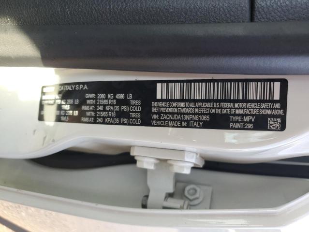 ZACNJDA13NPN61065 - 2022 JEEP RENEGADE SPORT Ağ foto 12