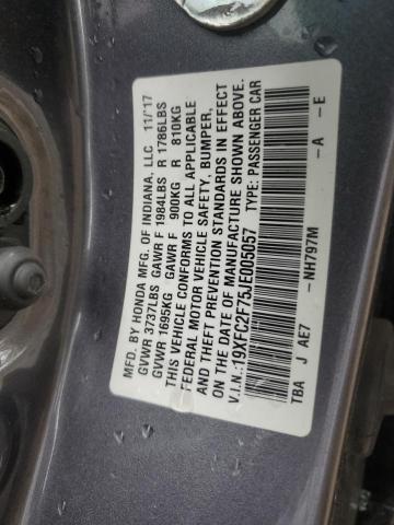 19XFC2F75JE005057 - 2018 HONDA CIVIC EX Gri fotoğraf 13