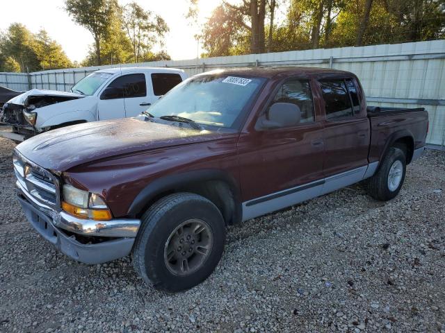 1B7GL2AX0YS768476 - 2000 DODGE DAKOTA QUAD MAROON photo 1