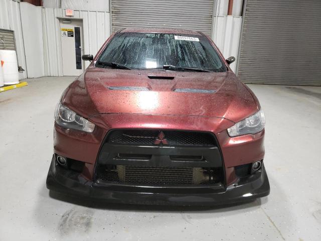 JA32W8FV9AU032852 - 2010 MITSUBISHI LANCER EVOLUTION GSR BURGUNDY photo 5