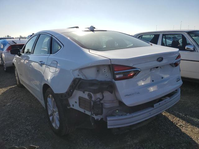 3FA6P0MU0KR117542 - 2019 FORD FUSION SEL WHITE photo 2