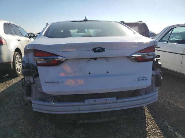 3FA6P0MU0KR117542 - 2019 FORD FUSION SEL WHITE photo 6