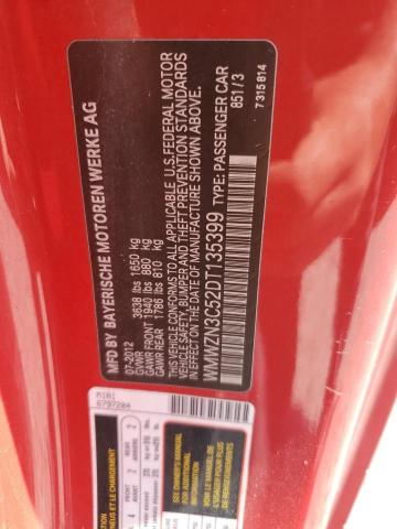 WMWZN3C52DT135399 - 2013 MINI COOPER RED photo 13