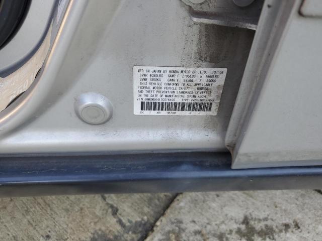 JHMCM56417C016496 - 2007 HONDA ACCORD LX SILVER photo 12