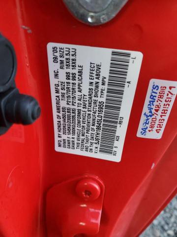 5J6YH18645L016955 - 2005 HONDA ELEMENT EX RED photo 12