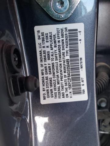 19XFC2F84GE050489 - 2016 HONDA CIVIC EX GRAY photo 12