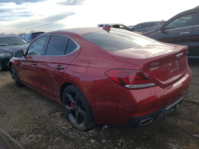 KMTG34LE5MU076446 - 2021 GENESIS G70 PRESTIGE RED photo 2