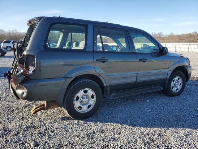 2HKYF18164H548078 - 2004 HONDA PILOT LX GRAY photo 3