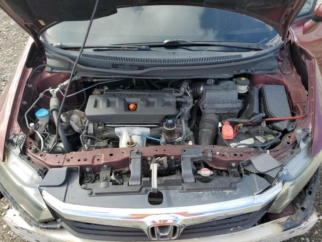 19XFB2F86CE372306 - 2012 HONDA CIVIC EX ბურგუნდია ფოტო 11