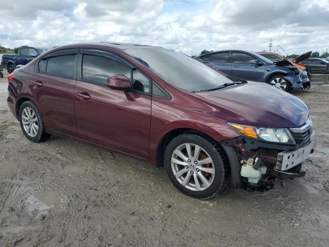 19XFB2F86CE372306 - 2012 HONDA CIVIC EX ბურგუნდია ფოტო 4