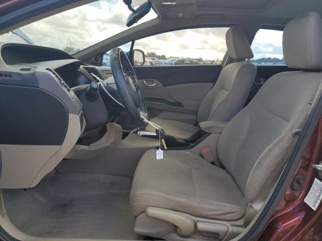 19XFB2F86CE372306 - 2012 HONDA CIVIC EX ბურგუნდია ფოტო 7
